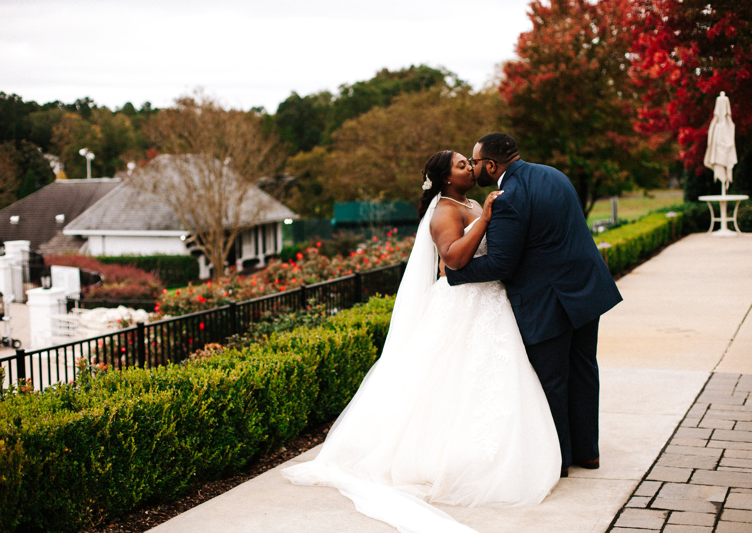  Hope Valley Country Club, Raleigh NC | Fall wedding | First look photos | Marina Rey Photography 