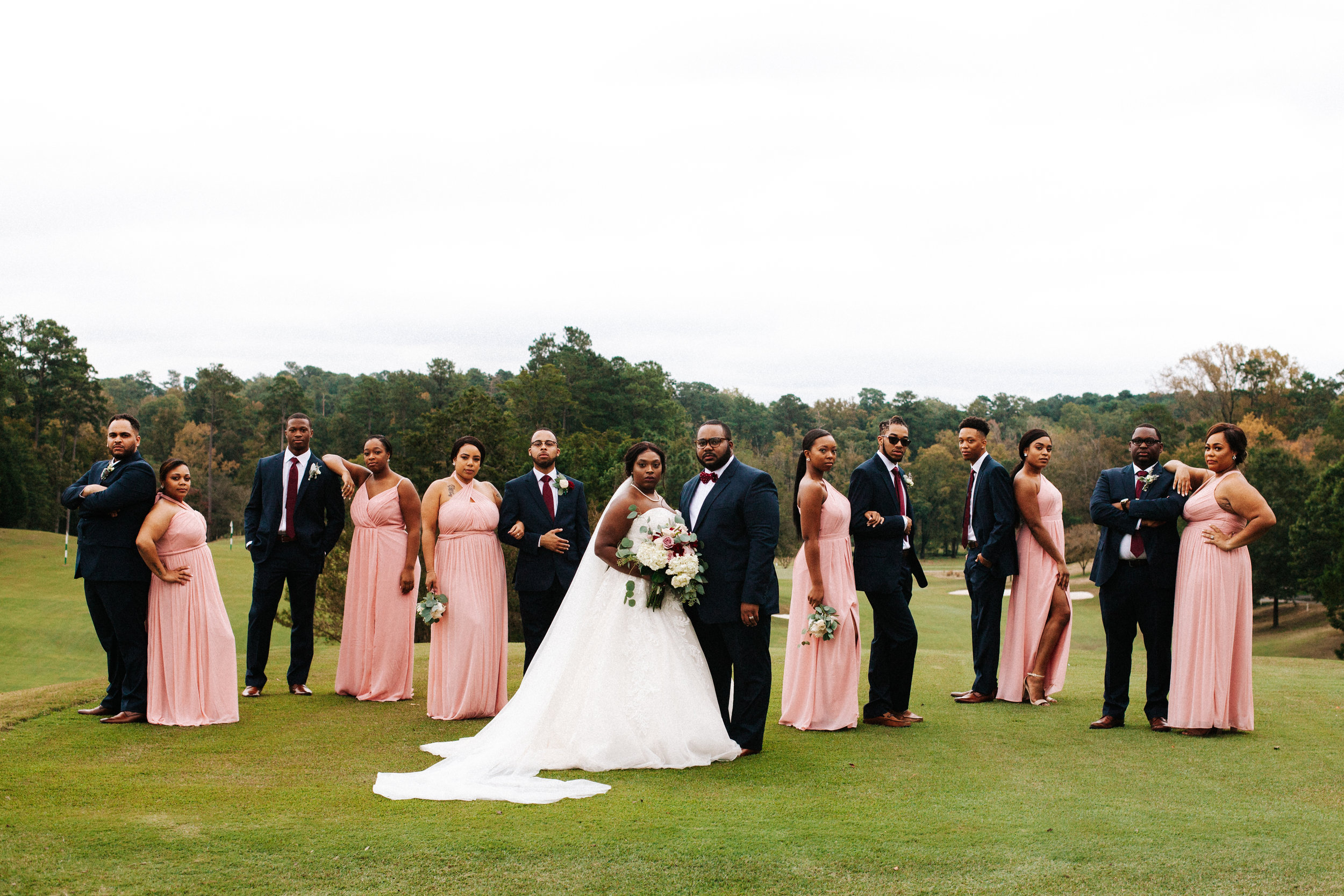  Hope Valley Country Club, Raleigh NC | Fall wedding | Bridal party photos | Marina Rey Photography 