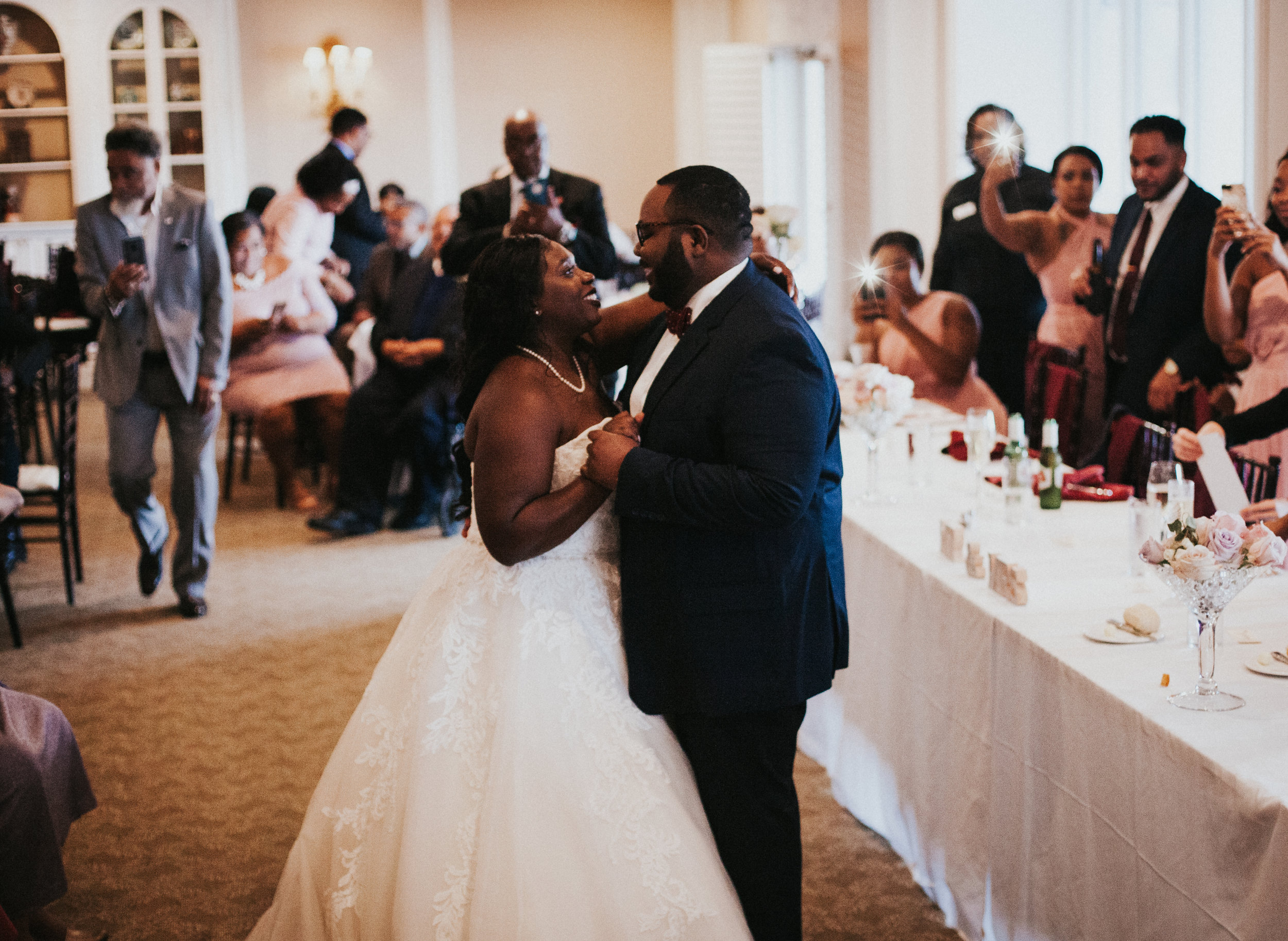  Hope Valley Country Club, Raleigh NC | Fall wedding | Wedding reception photos | First dance photos | Marina Rey Photography 